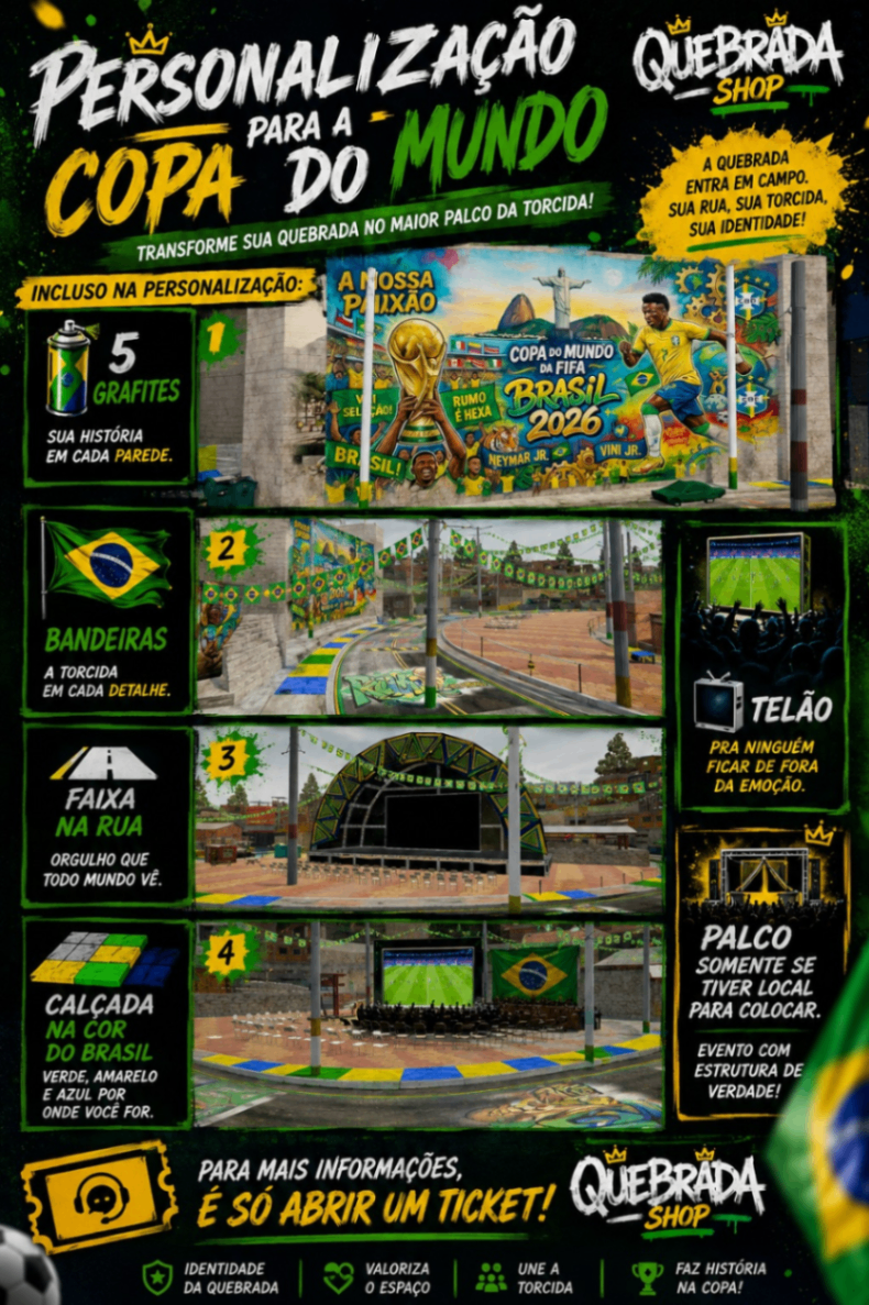 PERSONALIZAÇÃO PARA A COPA DO MUNDO! 🇧🇷