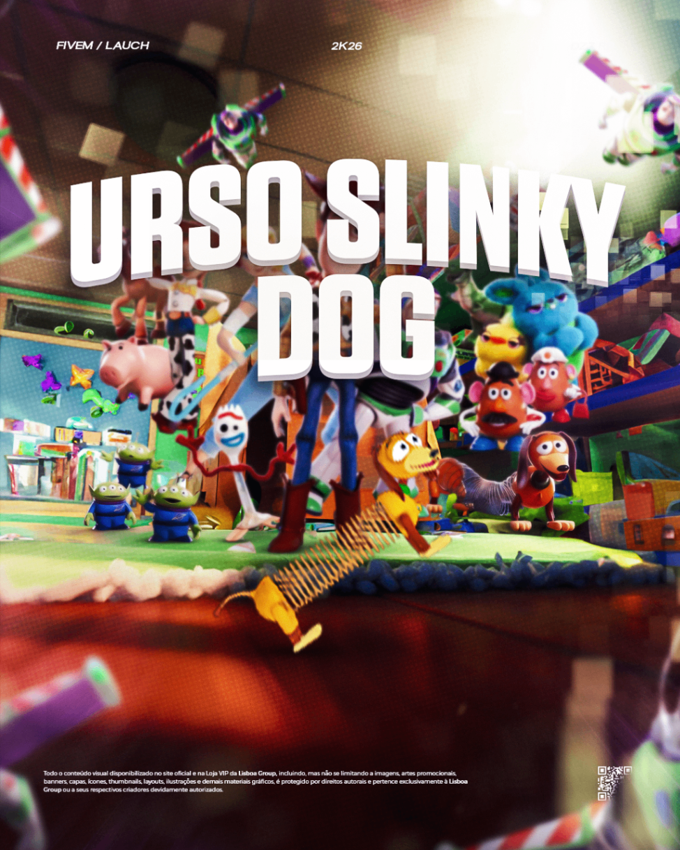 URSO ANIMADO SLINKY DOG