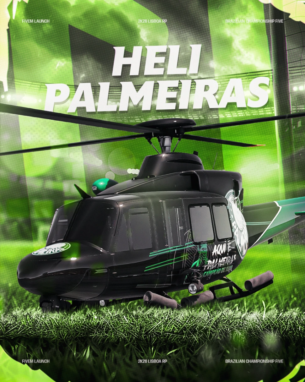 HELICÓPTERO PALMEIRAS 32 TIROS
