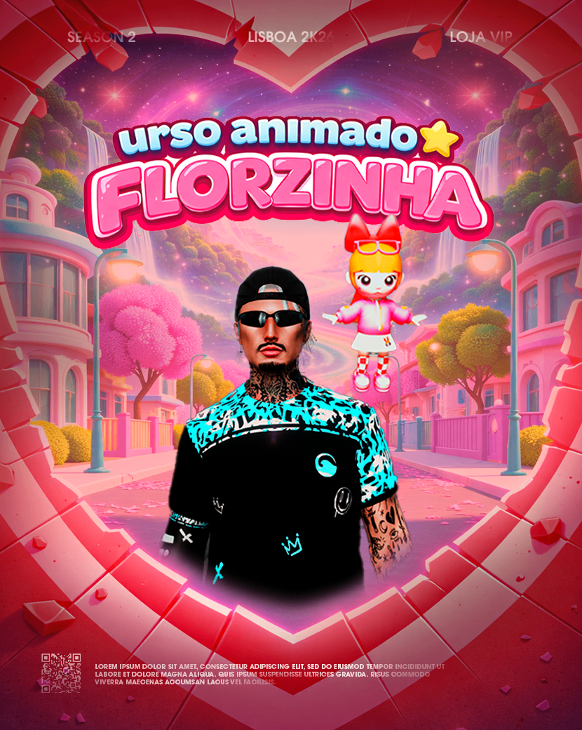 URSO ANIMADO - FLORZINHA
